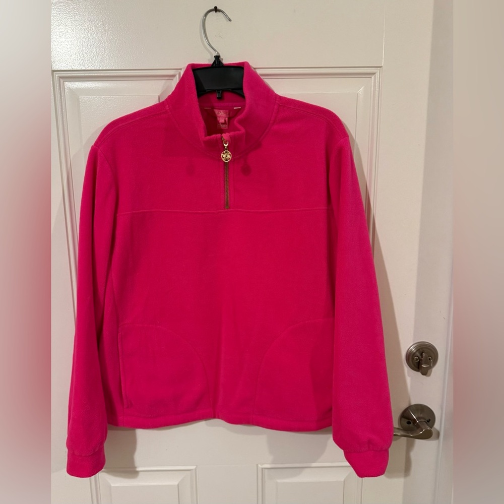 Lilly Pulitzer Pink Quarter-Zip Sweatshirt - Picture 5 of 10
